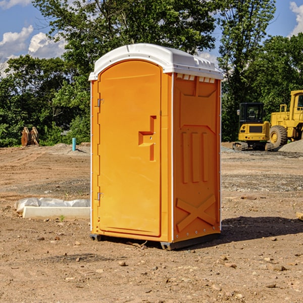 how often are the porta potties cleaned and serviced during a rental period in Woonsocket SD